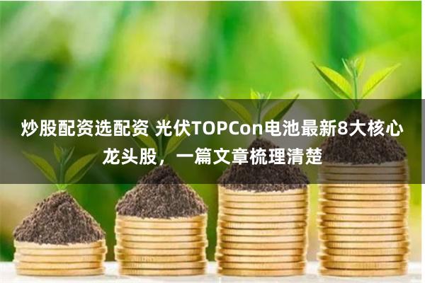 炒股配资选配资 光伏TOPCon电池最新8大核心龙头股，一篇文章梳理清楚